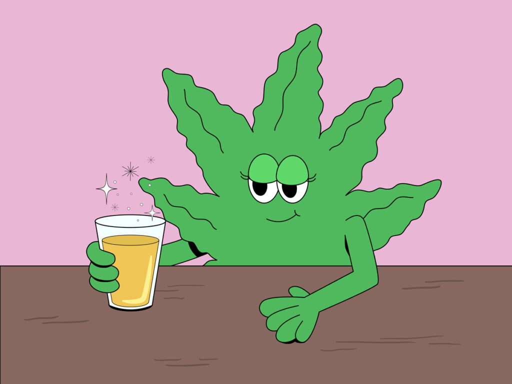 Hemp drink illustration by Ann Salman / Jon Fuller