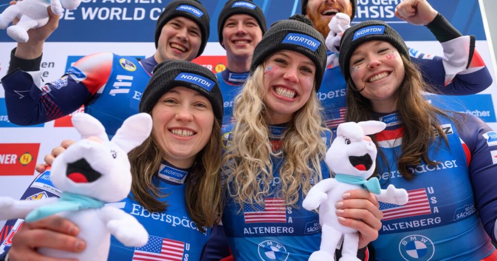 Friedrich pulls away for 4-man bobsled win, US finishes 3rd in team luge relay