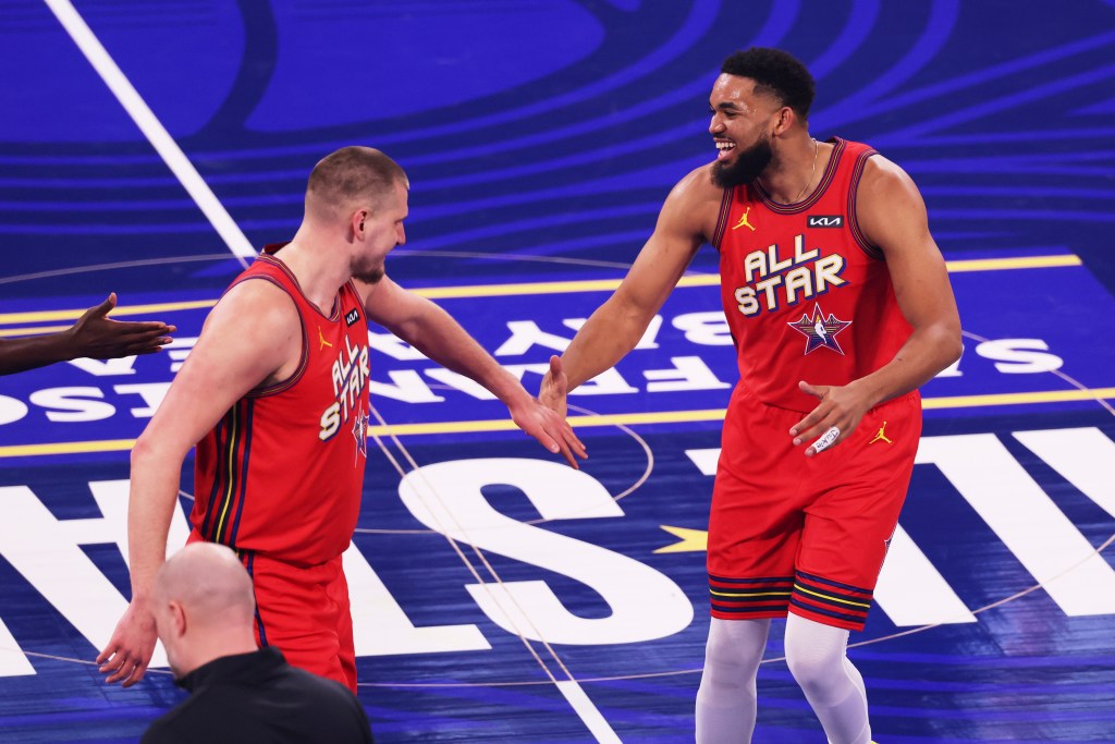 Nikola Jokic and Karl-Anthony Towns buddy up at NBA All-Star weekend