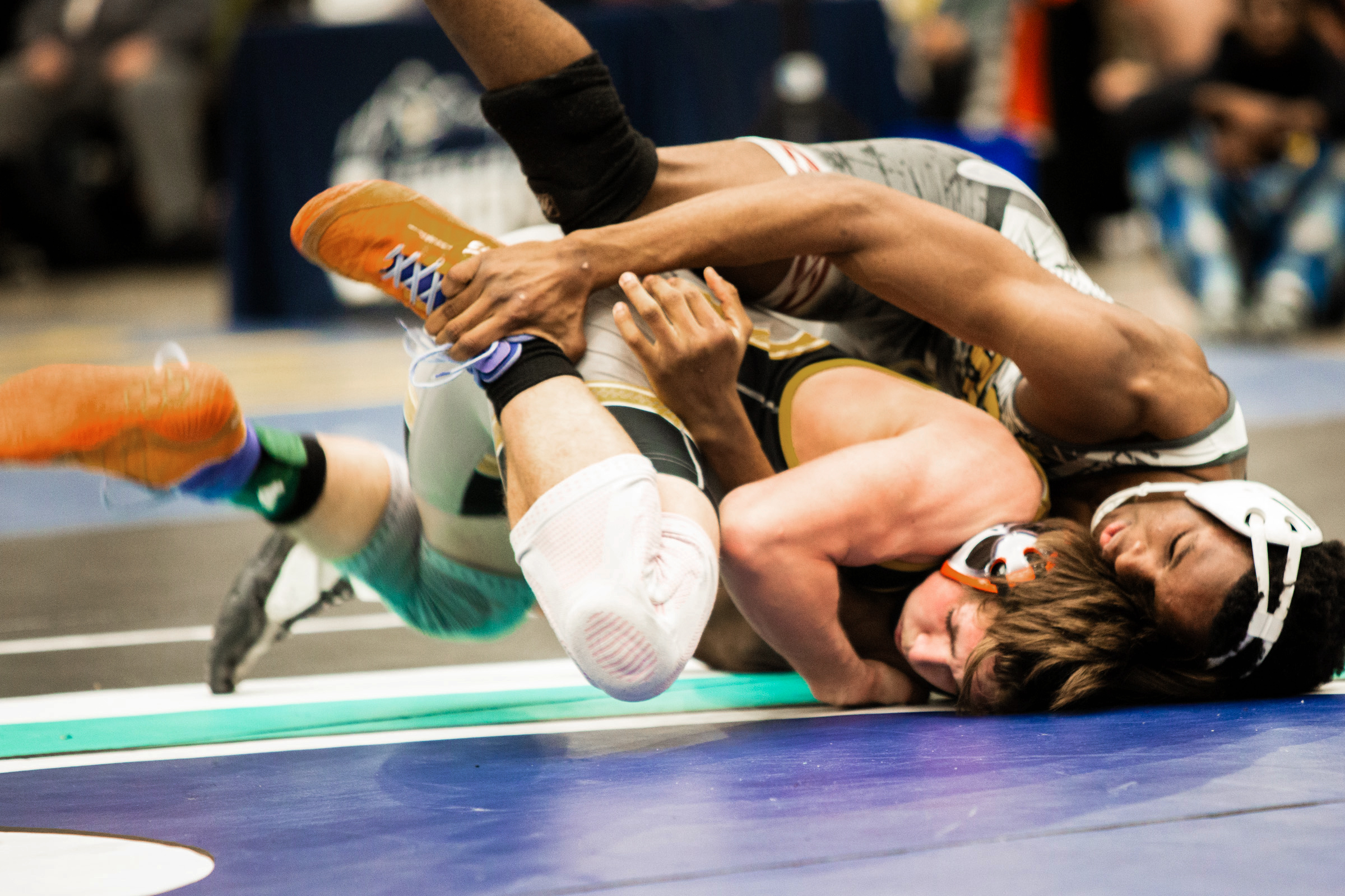 150lbs Oluwajuwon Omotoso, New Town, 31-5, Sr. over Hayden Laney,...