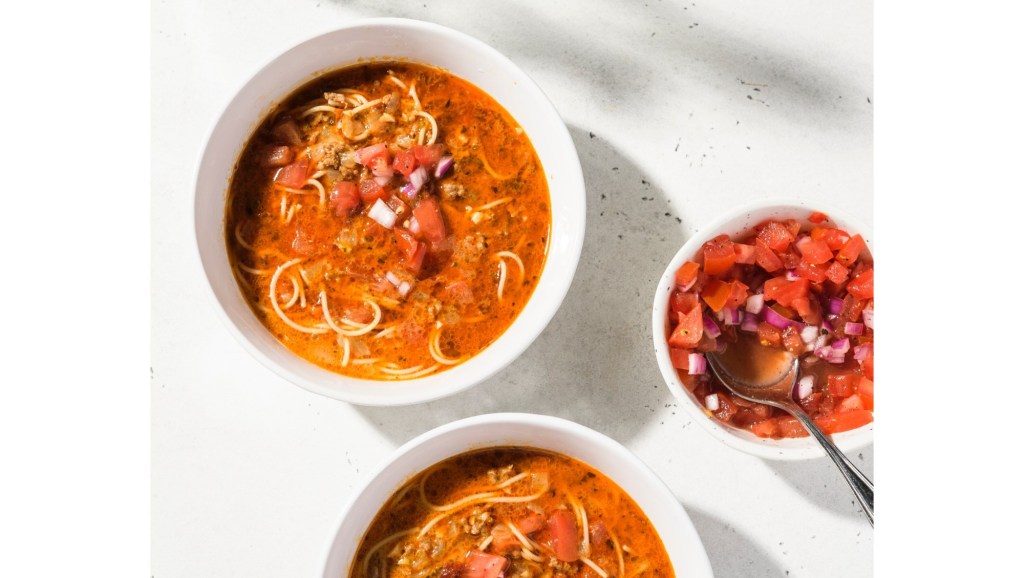 Harissa brings complex chili heat to this meaty Libyan soup during Ramadan