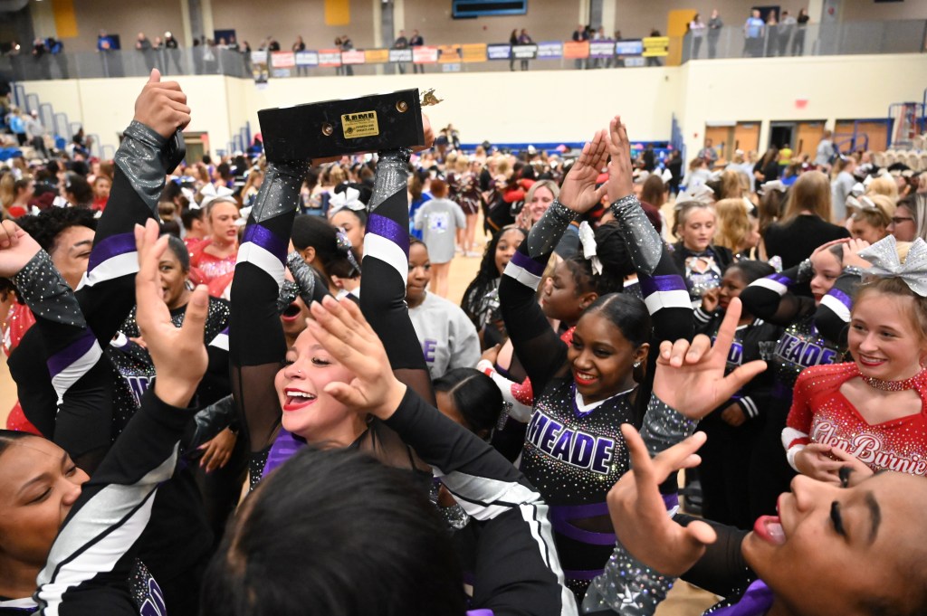 Meade, Northeast cheer make history at state championships