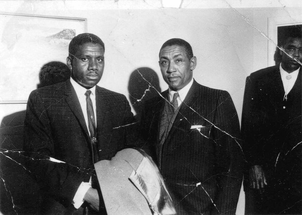 Charles Kellar, Donald Clark before a meeting with Gov. Grant Sawyer in 1961. (Las Vegas Review ...