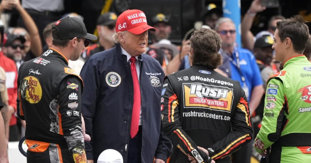 Drivers count President Trump as another celebrity at Daytona 500