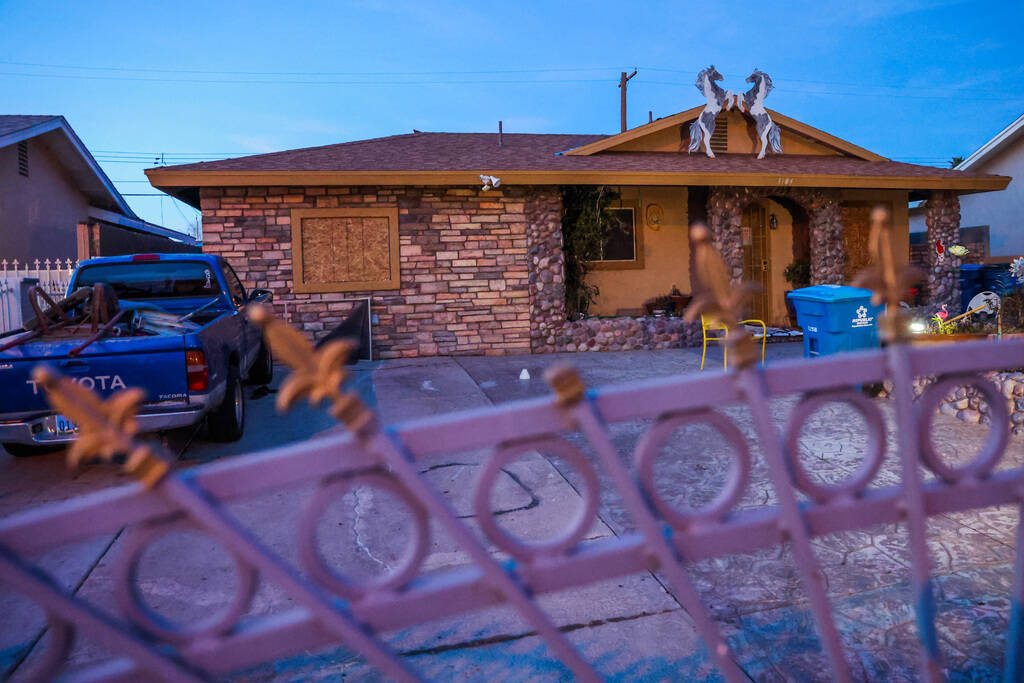 A home that was burned during a murder-suicide is seen in the 3100 block of Bartlett Avenue Sun ...