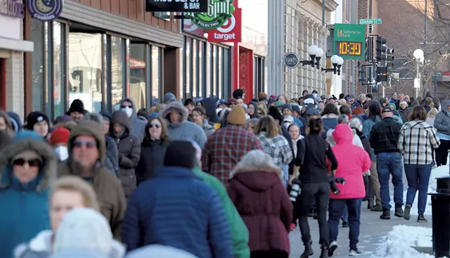 The overflow crowd in Iowa City - KEVIN MCCALLUM ©️ SEVEN DAYS