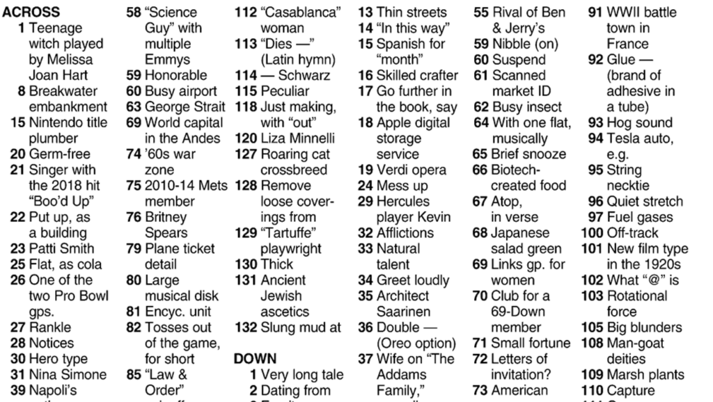 Crossword: 'Song Titles' (2/26/25) | Seven Days Vermont