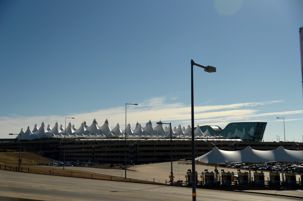 American Airlines plane catches fire at DIA