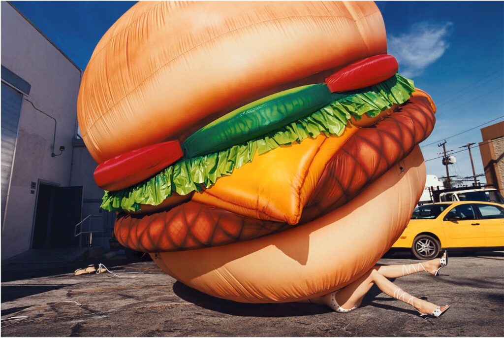 David LaChapelle, Death by Hamburger, 2001, chromogenic print, 40 × 60 in.; © David LaChapelle, Courtesy of the artist.