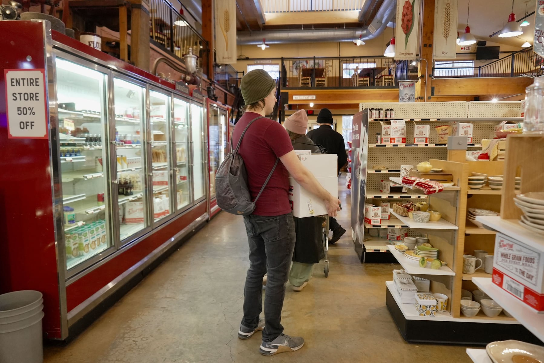 People waited for up to two hours on Saturday, Feb. 8 to visit the Bob's Red Mill store in Milwaukie on the day the company announced it would be closing later this month.