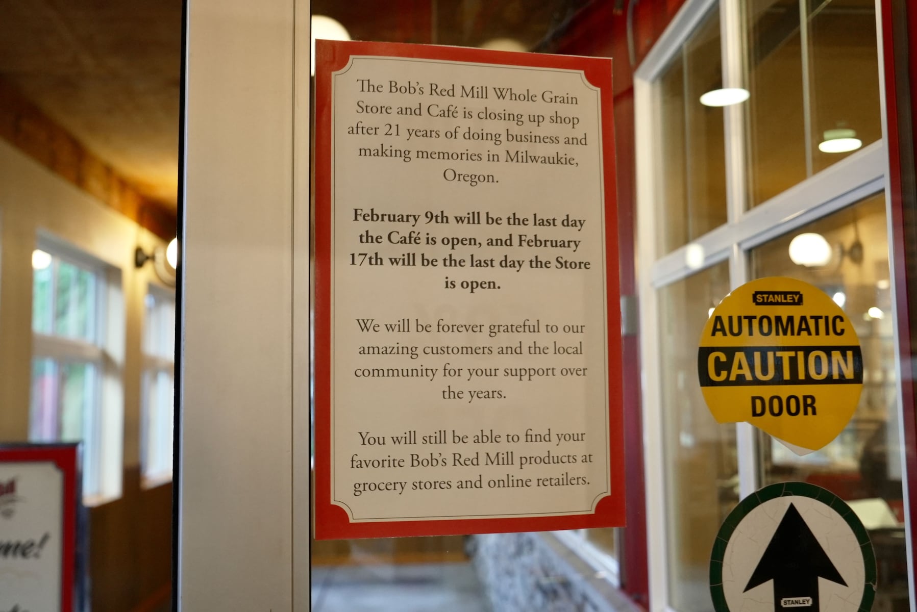 People waited for up to two hours on Saturday, Feb. 8 to visit the Bob's Red Mill store in Milwaukie on the day the company announced it would be closing later this month.