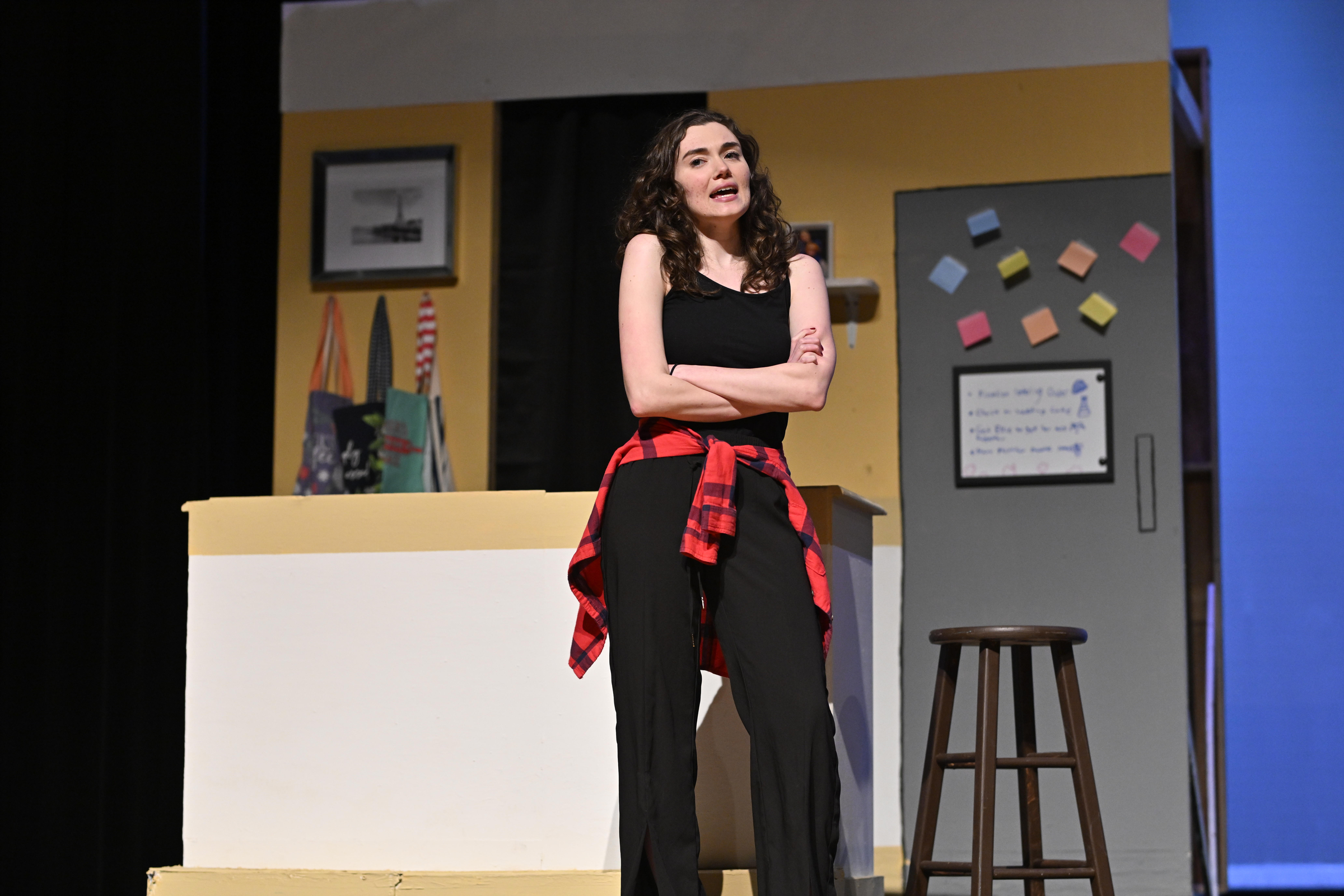 Katherine, played by Ava Diffenderfer sings during a dress rehearsal of Freaky Friday at Winters Mill High School.(Thomas Walker/Freelance)
