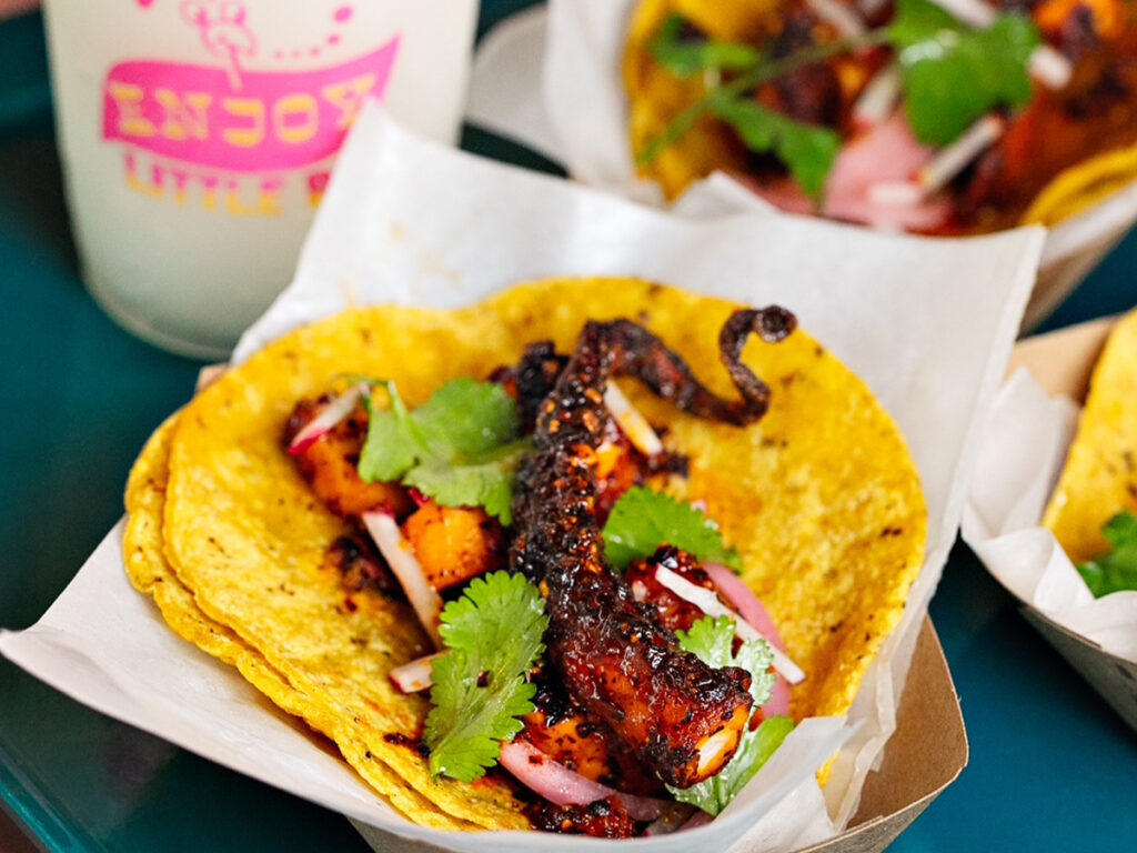 Scott Crawford's Octopus Taco. Photo courtesy of Crawford Hospitality.