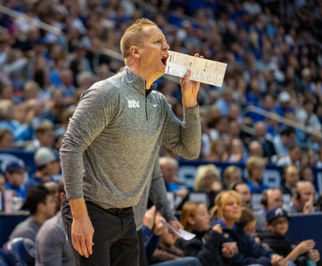 BYU head coach Kevin Young explains how the Cougars took down No. 12 Iowa State in the Big 12 tournament, and his early thoughts on Houston