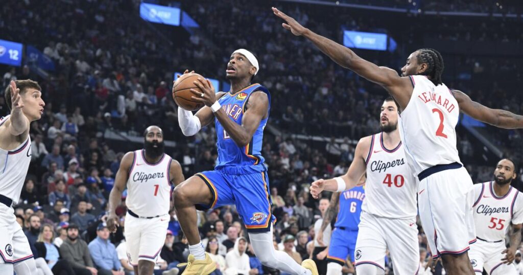 Clippers' five-game winning streak ends in loss to Thunder