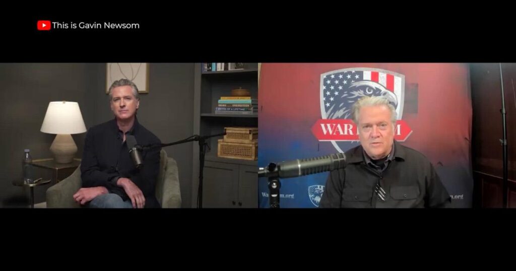 Newsom calls the Democratic brand 'toxic' as he defends his podcast