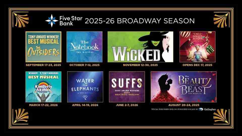 Shea’s Performing Arts Center and Albert Nocciolino Announce the Five Star Bank 2025-26 Broadway Season at Shea’s Buffalo Theatre