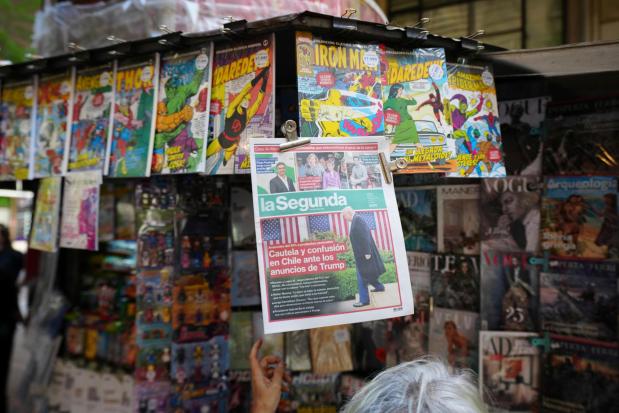 A La Segunda Chilean newspaper leads with an image of President Donald Trump