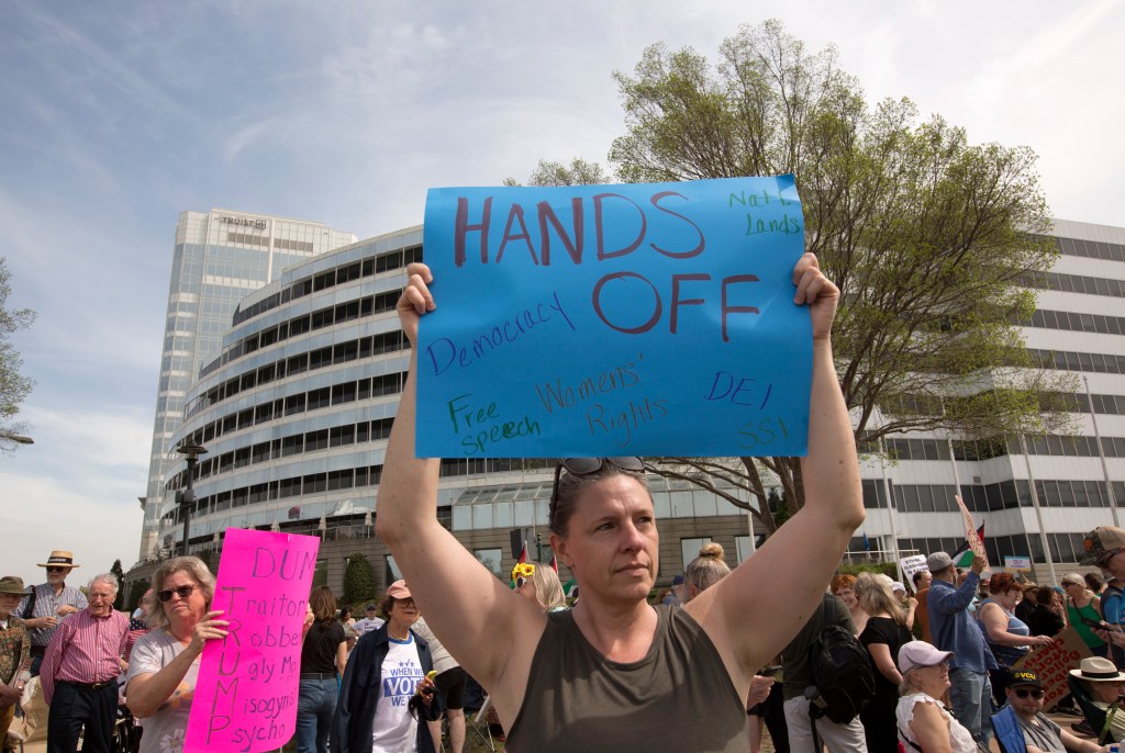 Photos: Thousands turn out for Hands Off protests
