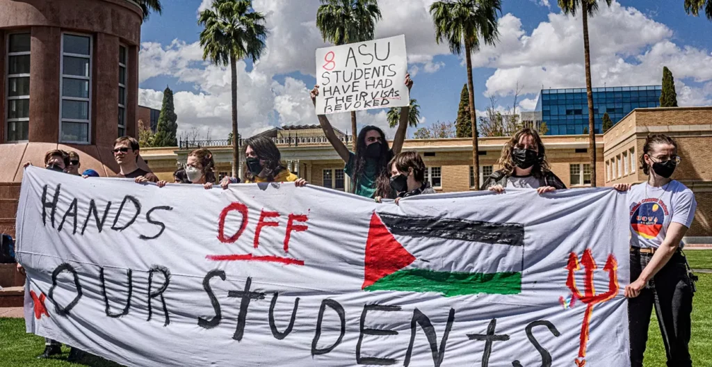 ‘Not on our side’: ASU group protests after foreign students lose visas