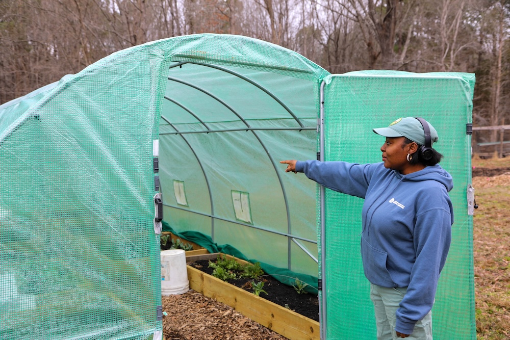 Zaietiah Collins works with youth programs at Catawba Trail Farm. Photo by Abigail Bromberger — The 9th Street Journal