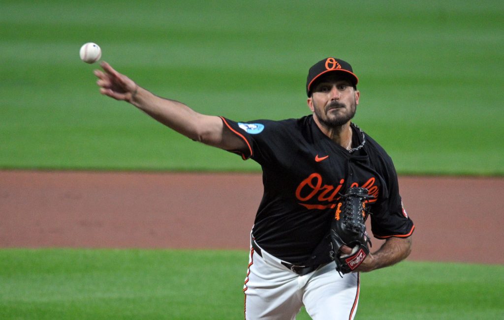 Orioles’ top pitcher Zach Eflin shut down for a week with lat strain