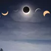 Time-lapse composite of the eclipse stages taken from Oakledge Park, Burlington