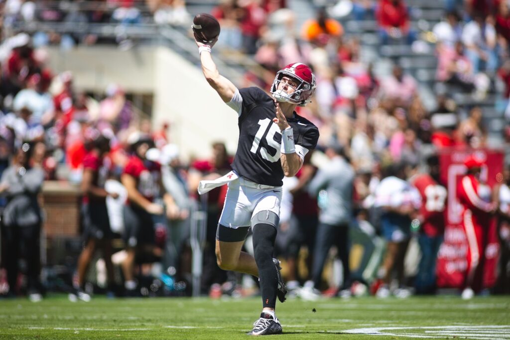 Alabama football: How quarterbacks Ty Simpson, Austin Mack, Keelon Russell looked at A-Day 2025 spring practice