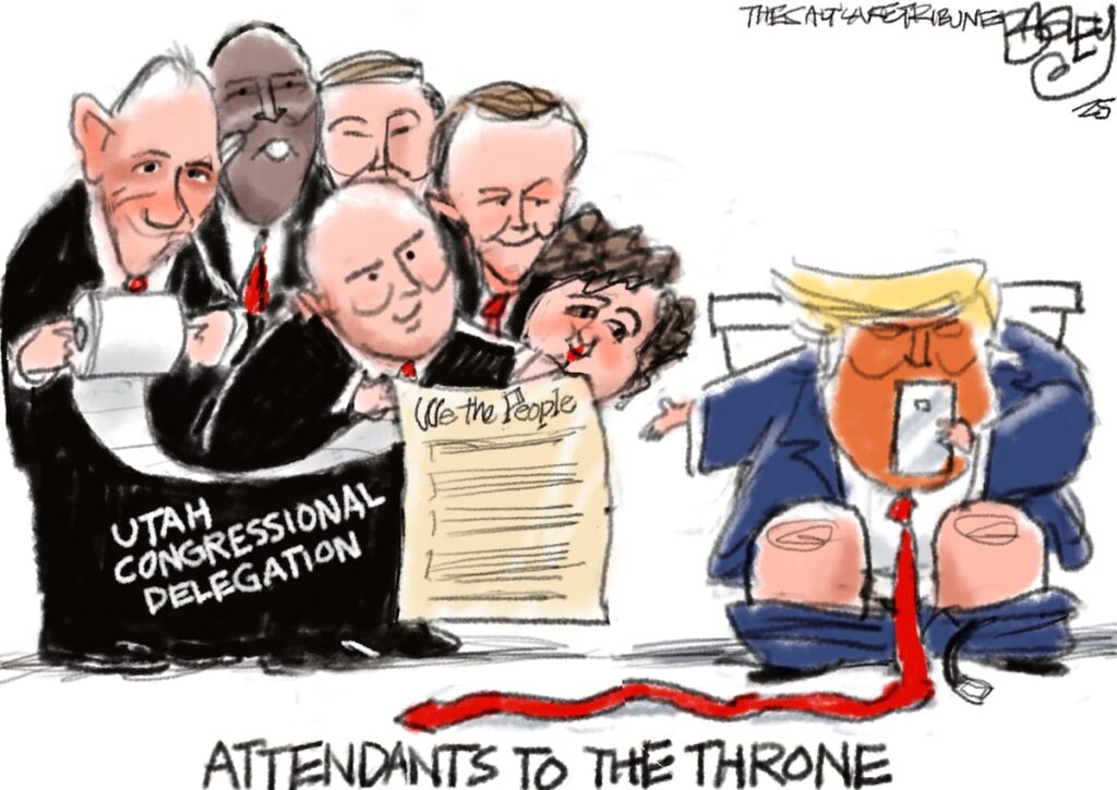 Check out Pat Bagley’s latest cartoon: Attendants to the Throne