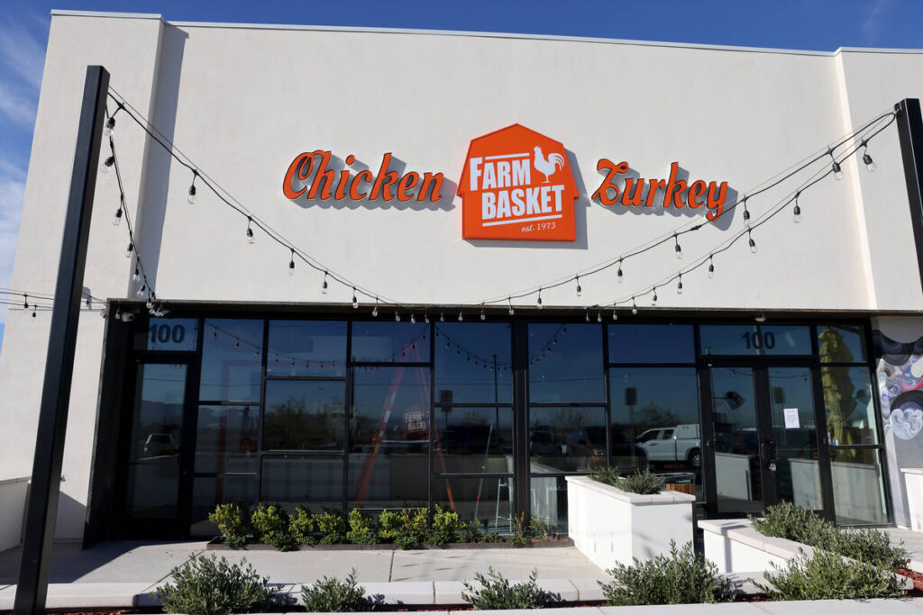 The exterior of a Farm Basket restaurant is shown under construction in Las Vegas on Tuesday, J ...