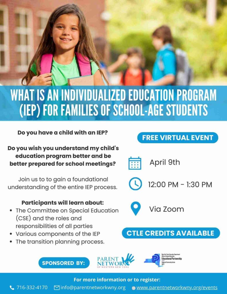 Individualized Education Program (IEP) For Families (Daytime Session)