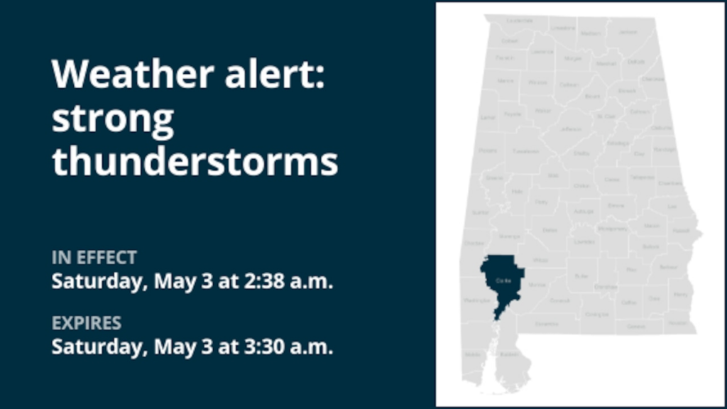 Pea-sized hail expected with thunderstorms in Clarke County Saturday