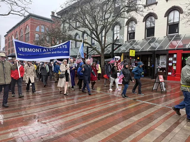 Attorneys marching on Church Street - ANNE GALLOWAY