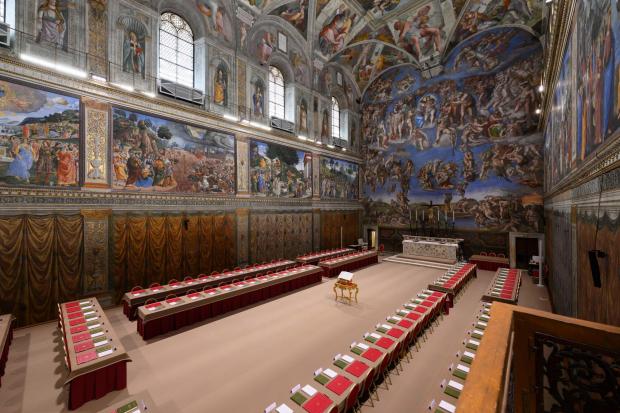 The Sistine Chapel, where cardinals will gather to elect the new pope
