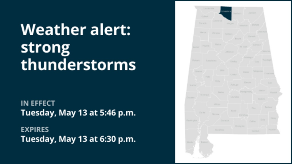 Anticipate pea-sized hail with thunderstorms in Limestone County Tuesday, gusts could peak at 50 mph