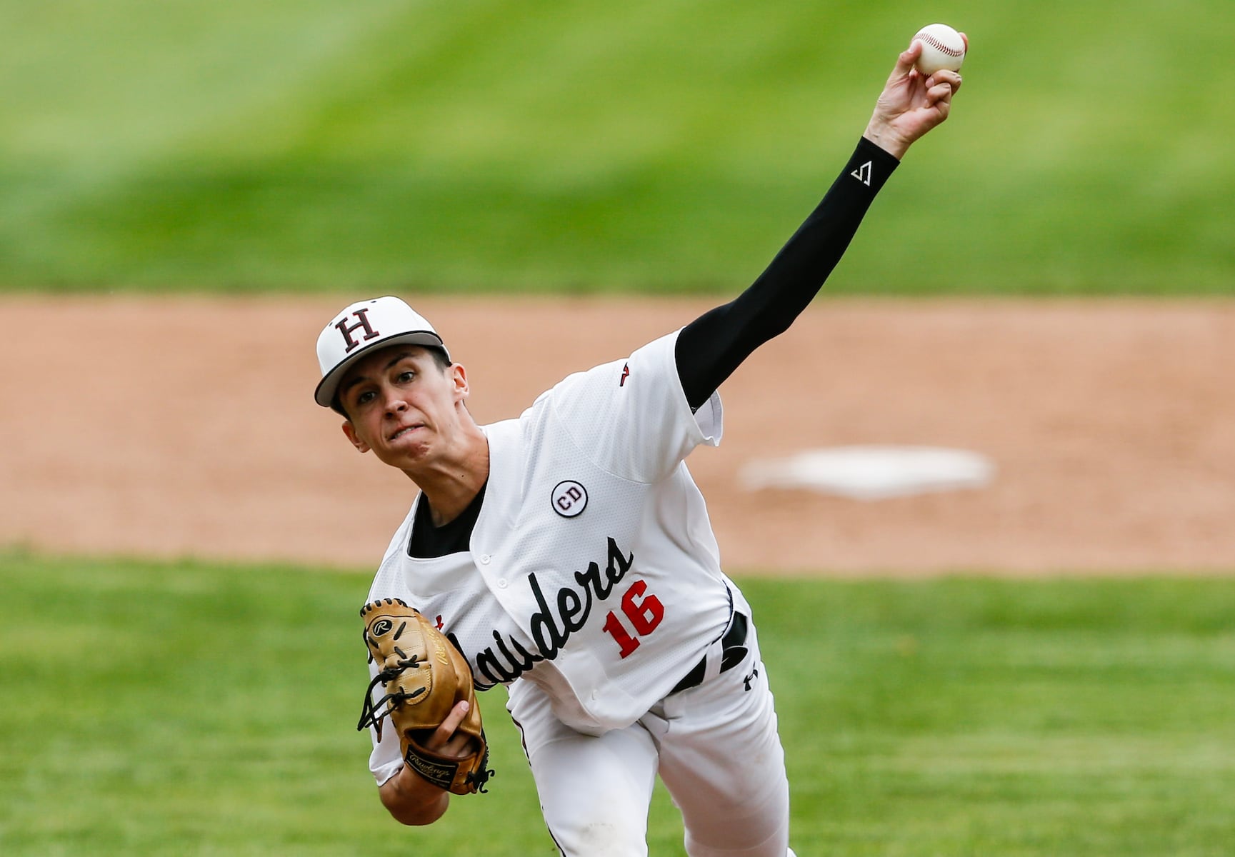 Aidan Heaphy (16) of Hun pitches during the Prep A semifinal baseball game between Hun and Peddie at The Hun School of Princeton in Princeton, NJ on 5/18/25.