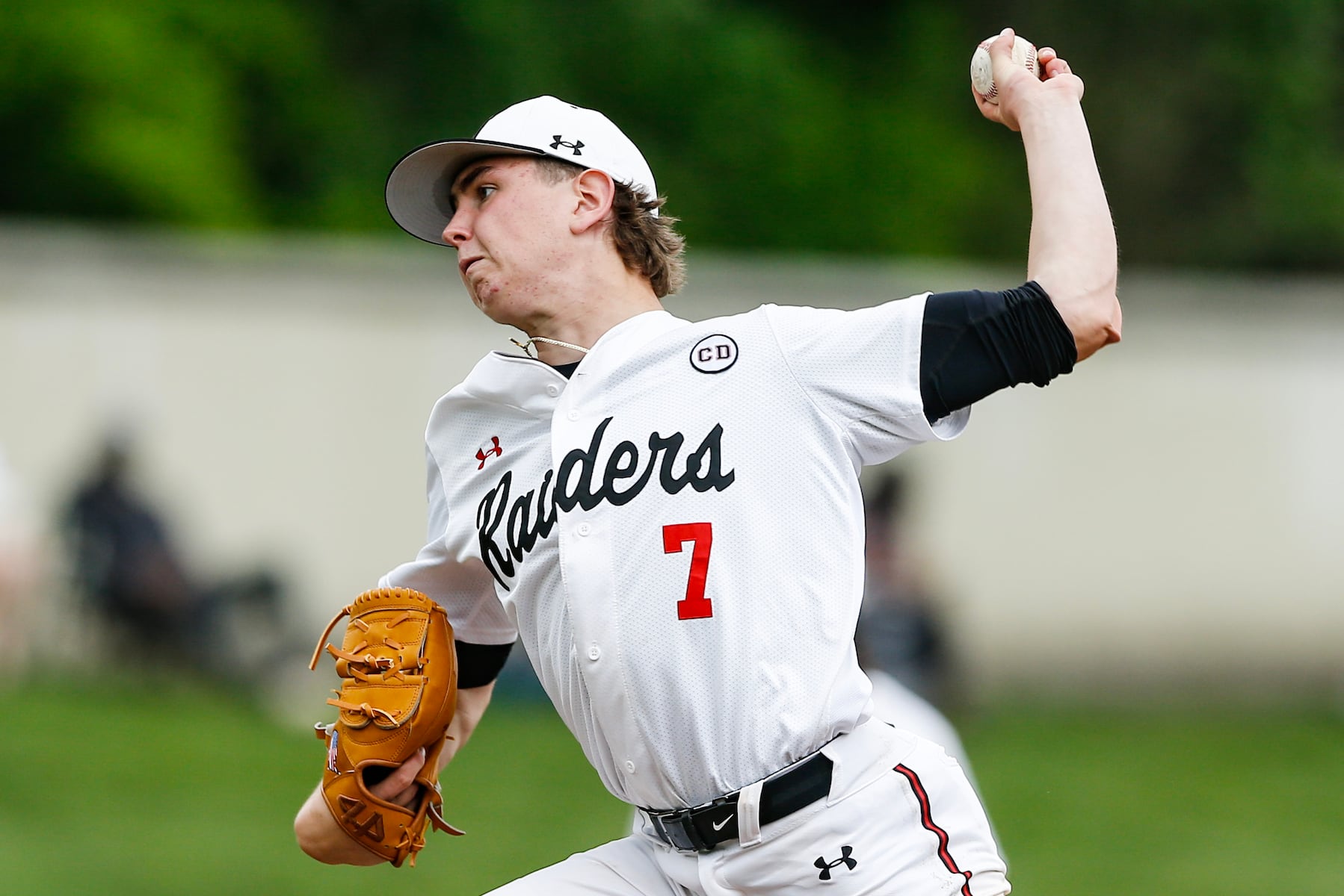 Kerrick Shannon (7) of Hun pitches during the Prep A semifinal baseball game between Hun and Peddie at The Hun School of Princeton in Princeton, NJ on 5/18/25.