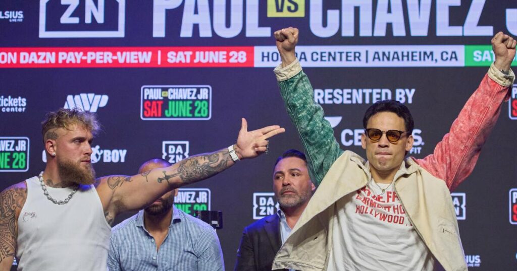 Jake Paul, Julio César Chávez Jr. trade jabs ahead of bout