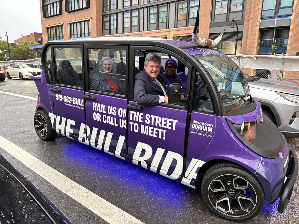 The Bull Ride Will Cart You Around Downtown Durham for Free