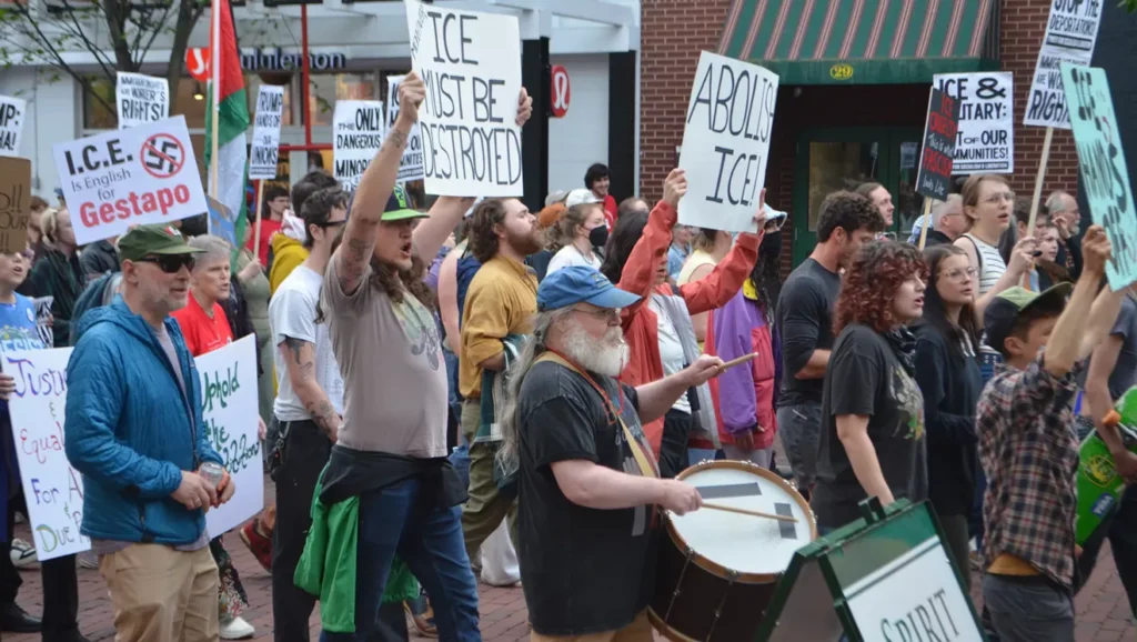 Burlington Protesters Turn Out in Show of Solidarity with LA