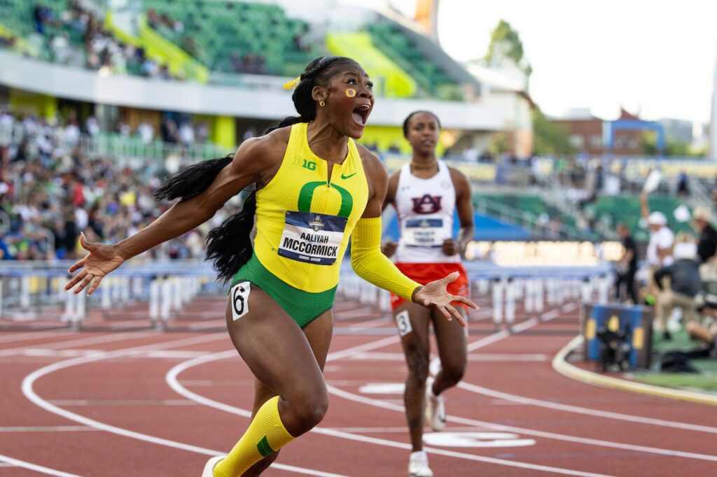 Hurdler Aaliyah McCormick leads the way for Oregon, winning gold at NCAA Track and Field Outdoor Championships