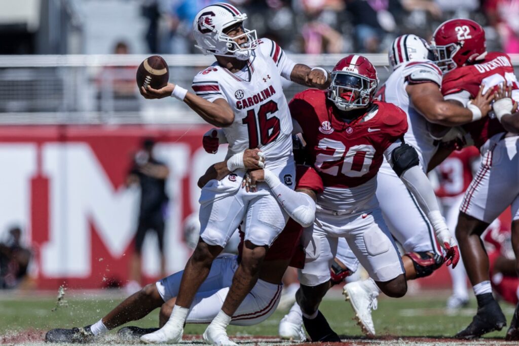 South Carolina QB LaNorris Sellers talks Alabama football under Kalen DeBoer