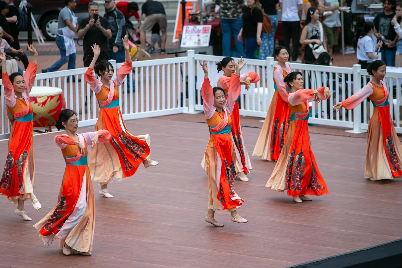 The Portland Chinese Festival is held at Pioneer Courthouse Square in downtown Portland, Oregon