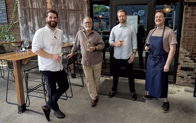 From left: Brian Popov, Ari Sadri, Anthony Saltmarsh and Elijah Taylor at La Reprise - DARIA BISHOP