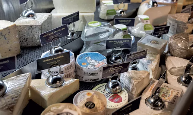The cheese case at La Reprise - DARIA BISHOP