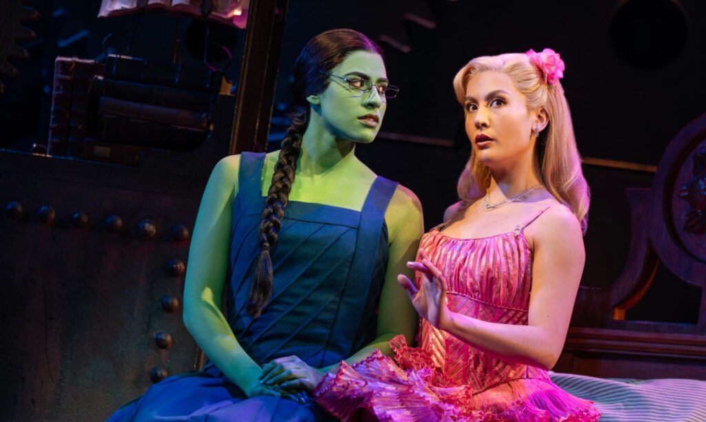 Zoe Jensen as Glinda and Jessie Davidson as Elphaba in the National Tour of "Wicked". (Photo by Joan Marcus)