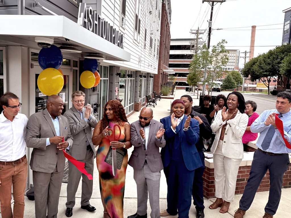 Durham officials and community partners cut the ribbon on Ashton Place, a downtown apartment complex for low-income seniors.