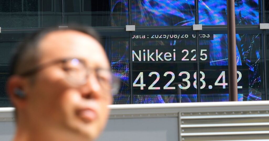 Asian shares are mixed after US stocks creep higher ahead of Nvidia earnings report