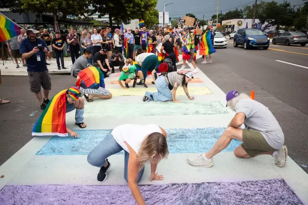 Gov. DeSantis calls crosswalk outside a mass shooting memorial 'political'