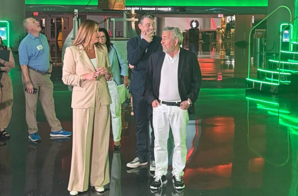 Sphere President and Chief Operating Officer Jennifer Koester, left, and Sphere Entertainment C ...